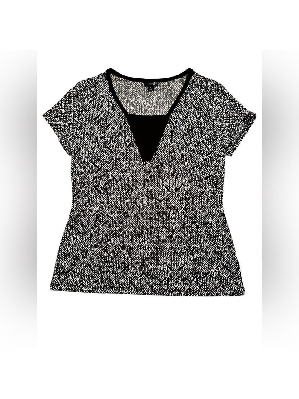 East 5th Avenue Abstract Blouse Womens Medium Black & White